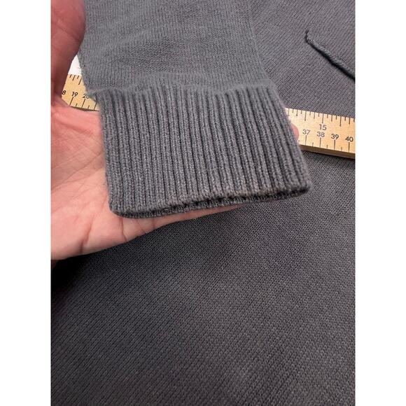 Haggar Gray Mock Neck Button Sweater XL Men’s Rib Knit Long Sleeve Pullover - Picture 12 of 16